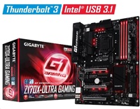 GIGABYTE MB Sc LGA1151 Z170X-Ultra Gaming, Intel Z170, 4xDDR4, VGA