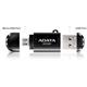 ADATA Flash Disk USB 2.0 16 gigabytes DashDrive Durable UD320 OTG (micro USB adapter)