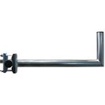 Antenna holder on balcony "L", lenght 50cm, height 20cm, d=42mm with serrated clamp