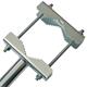 Antenna holder on mast "L", lenght 25cm, height 50cm, d=42mmwith serrated clamp