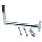 Antenna holder on mast "L", lenght 30cm, height 20cm, d=42mm with serrated clamp for mast 20-76mm