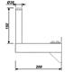 Antenna wall-mount "L" lenght 20cm, height 15cm, d=28mm with T base, disassembled, retail package