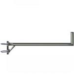 Antenní držák na stožár "L", délka 100cm, výška 20cm, d=42mm s vinkly a vzpěrou + 2x třmen s roztečí 100mm