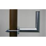 Anténní držák na stožár "L", délka 20cm, výška 20cm, d=42mm se zubatkou pro stožár 20-76mm