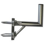 Antenní držák na stožár "L", délka 25cm, výška 20cm, d=42mm s vinkly a vzpěrou + 2x třmen s roztečí 100mm