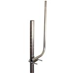 Anténní držák na stožár "L", délka 28cm, výška 73cm, d=28mm s vinklem + 1x třmen s roztečí 100mm boční úchyt