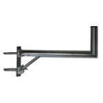 Antenní držák na stožár "L", délka 50cm, výška 20cm, d=42mm s vinkly a vzpěrou + 2x třmen s roztečí 100mm