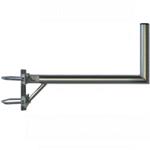 Antenní držák na stožár "L", délka 60cm, výška 30cm, d=42mm s vinklem a vzpěrou + 2x třmen s roztečí 100mm