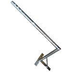 Anténní držák na zeď "L" délka 35cm, výška 120cm, d=42mm se vzpěrou a křížem