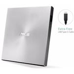 ASUS DVD ZenDrive SDRW-08U9M-U SILVER, External Slim DVD-RW, USB Type-C/Type-A, M-DISC