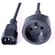 Cable adapter from UPS (IEC C14) to 1 socket 230V, 30cm