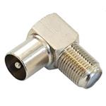 Connector F (female) / IEC (pin) - angled