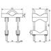 Cross connector for pole, OZK-50