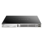 D-Link DGS-3130-30PS L3 Stackable Managed PoE switch, 24x GbE PoE+, 2x 10G RJ-45, 4x 10G SFP+, PoE 3