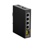 D-Link DIS-100G-5SW 5 Port Unmanaged Switch with 4 x 10/100/1000BaseT(X) ports & 1 x 100/1000BaseSFP
