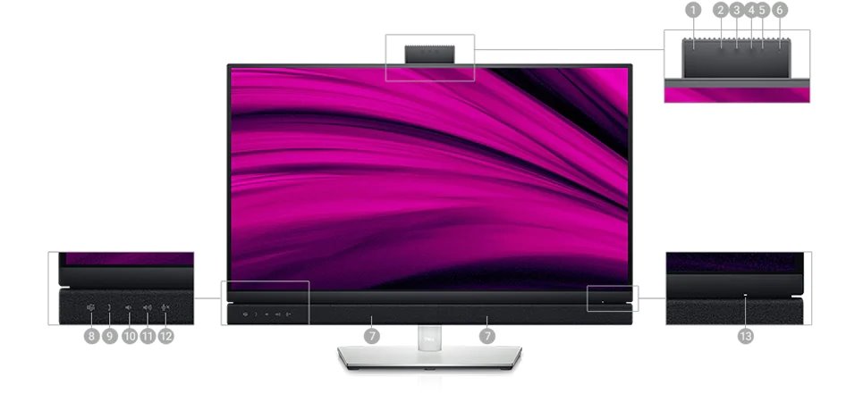 Dell C2722DE 27" WLED/8ms/1000:1/WQHD(2560x1440)/Video-conferencing/CAM/Repro/HDMI/DP/USB/IPS panel/