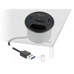 Delock 2 Port Tisch-Hub 2 x SuperSpeed USB Typ-A und Card Reader für SD und Micro