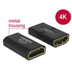 Delock Adaptér High Speed HDMI s Ethernetem – HDMI-A samice > HDMI-A samice 4K černý