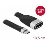 Delock FPC plochý stuhový kabel, USB Type-C™ na HDMI (DP Alt Mode) 4K 60 Hz, 13,5 cm