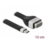 Delock FPC plochý stuhový kabel, USB Type-C™ na VGA (DP Alt Mode), 13 cm