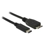Delock kabel SuperSpeed USB 10 Gbps (USB 3.1, Gen 2) USB Type-C™ samec > USB type Micro-B samec 0.5