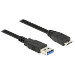 Delock Kabel USB 3.0 Typ-A samec > USB 3.0 Typ Micro-B samec 2,0 m černý