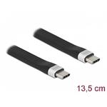 Delock USB 3.2 Gen 2, FPC plochý stuhový kabel, USB Type-C™ na USB Type-C™, 13,5 cm, PD 3 A E-Marker