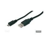 Digitus USB 2.0 kabel USB A samec na USB micro B samec, 2x stíněný, Měď, 1m