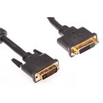 DVI extension cable, DVI-D dual link MF, 5m