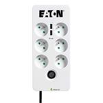 Eaton Protection Box 6 USB FR, overvoltage protection, 6 outlets, 2x USB charger, 1m