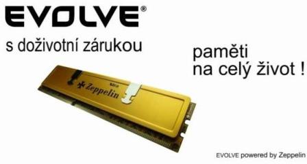 EVOLVEO DDR III 4GB 1333MHz (KIT 2x2GB) EVOLVEO Zeppelin GOLD (s chladičem,box),CL9 - testováno pro