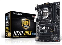 GIGABYTE MB Sc LGA1151 H170-HD3, Intel H170, 4xDDR4