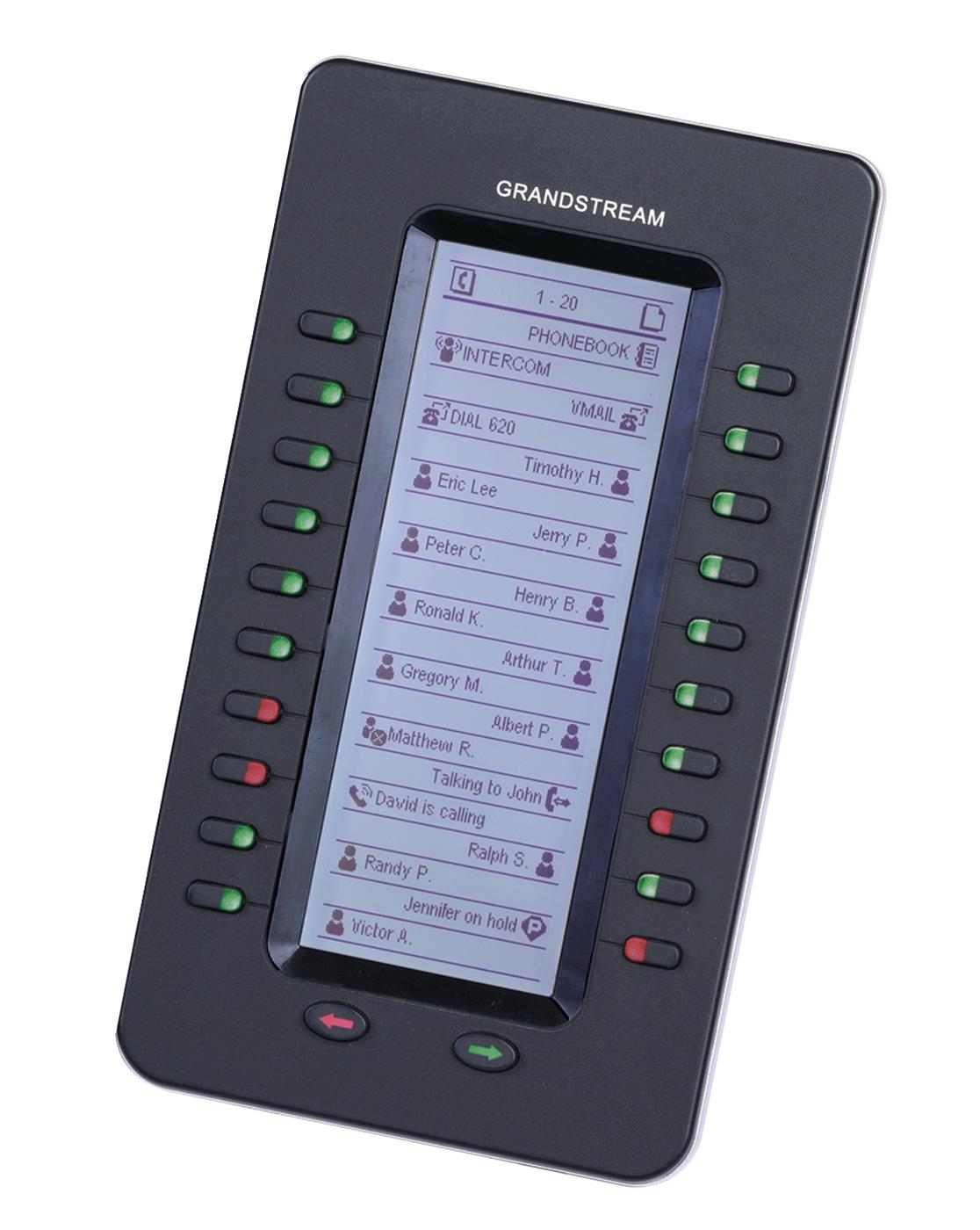 Grandstream GXP2200EXT, expansion module, LCD display, 40 BLF keys (compatible with GXP2170, GXP2140, GXV3240)