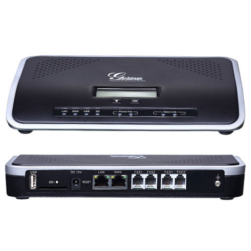 Grandstream UCM6202, IP PBX, 500 uživ., 30 hovorů, aut. nahrávání, 2 FXO porty, USB, SD karta slot