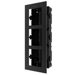 Hikvision DS-KD-ACF3/Black BV - 3x frame for IP intercome - flush installation, black