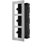 Hikvision DS-KD-ACF3/S - 3x frame for IP intercome - flush installation, stainless steel