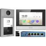Hikvision DS-KIS604-S(C) sada IP interkomu se switchem a microSD kartou