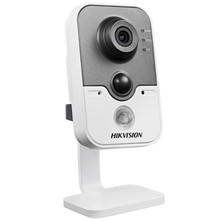 Hikvision IP cube kamera DS-2CD2410F-IW, 1MP, 1280x720, 25fps, IR10m, IRcut, PIR, WiFi, obj. 2.8mm, SD, PoE