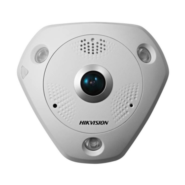 Hikvision IP fisheye camera DS-2CD63C2F-IVS, 12MP, 4000x3072, 20fps, 15m IR, IRcut, obj. 360°, audio/alarm, SD, PoE,IP66
