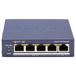Hikvison DS-3E0505P-E/R gigabit PoE switch, 1x PoE-IN, 4x PoE-OUT
