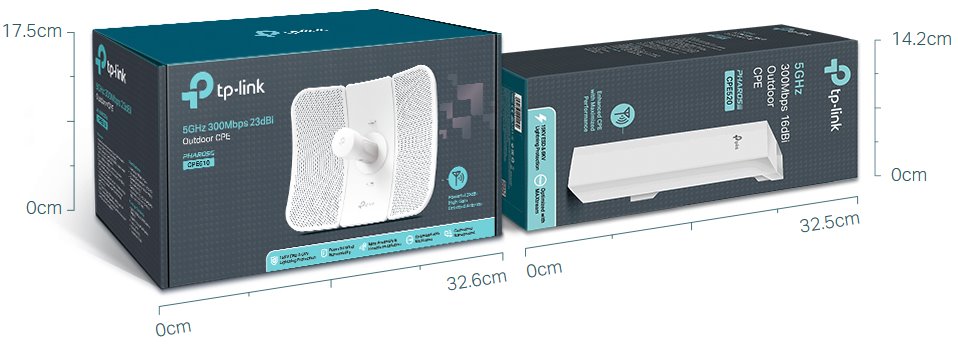 TP-Link CPE610 Outdoor CPE unit, 5GHz, 23dBi, 300Mbps