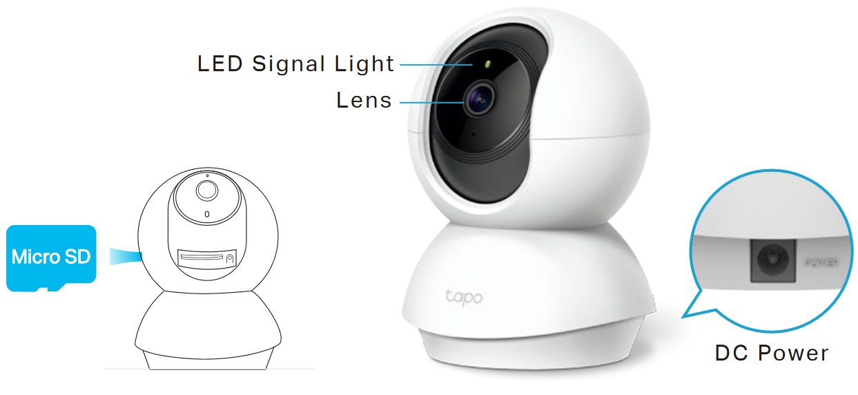 TP-Link Tapo C200 - IP camera with pan and tilt, WiFi, 2MP