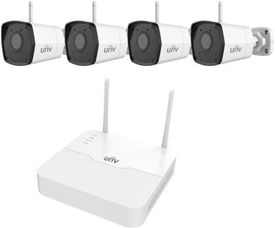 UNV IP WiFi KIT, NVR NVR301-04LS3-W + 4x IP bullet camera IPC2122LB ...