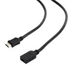 Kabel GEMBIRD HDMI-HDMI 1,8m, 1.4, M/M stíněný, zlacené kontakty, prodlužovací, černý