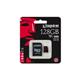 Kingston 128GB Micro SecureDigital (SDXC UHS-I) Card, Class 3 + SD adaptér