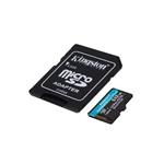 KINGSTON 512GB microSDXC Canvas Go! Plus 170R/100W U3 UHS-I V30 Card + SD Adapter