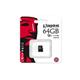 Kingston 64GB Micro SecureDigital (SDXC UHS-I) Card, Class 10, bez adaptéru