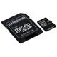 Kingston 64GB Micro SecureDigital (SDXC UHS-I) Card, Class 10 + SD adaptér