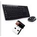 Logitech Wireless keyboard mouse Wireless Desktop MK270, EN, Unifying