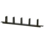 Masterlan 19" cable management panel 1U, 5x plastic handle, black